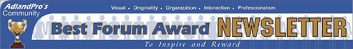 AdlandPro's Best Forum Award Newsletter