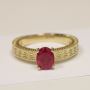 Shop Composite Oval Cut Ruby Solitaire Ring (1.95cts)