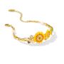 JUICYGRAPE Enamel Sunflower Charm bracelet Sweet Style