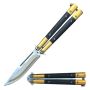 Clip Point Creature Comforts Golden Butterfly Balisong Knife