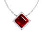 Heated ruby pendant necklace for sale