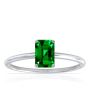Four Prong Emerald Solitaire Ring