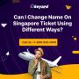 Can I Change Name On Singapore Ticket Using Different Ways?