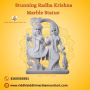 Stunning Radha Krishna Marble Statue 