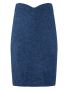 Victoria Harris Plain Tweed Skirt in Blue Color