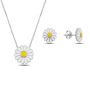 Buy Sterling Silver Daisy Necklace and Earrings by Zehrai