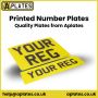 Printed Number Plates, Standard Number Plates