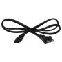 5ft 18 AWG IEC320 C7 to NEMA 1-15P Non-Polarized Power Cord 