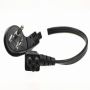 Ultra Low Profile NEMA 5-15P to C5 Right Angle Power Cord