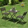 3-Piece Folding Bistro Table Chairs Set