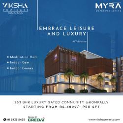 Gated community flats for sale in Kompally | Myra Project