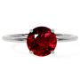 Delicate Solitaire Ruby Ring in Petite Four-Prong Design