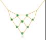 Shop Ishtar Heart Emerald Bib Necklace at Khepri Jewels