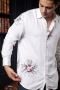 Trendy Floral White Shirt for Men