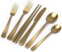 gold silverware set