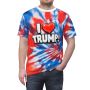 Colorful Patriotic I Love Trump Shirt Red White Blue Tie Dye