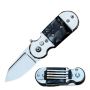 Mini Auto Black Pearl Switch Blade Pocket Money Clip Knife