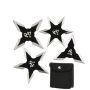 4 Pcs Set Ninja Throwing Stars Anime Shuriken Knife Blade