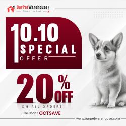 10.10 Super Sale: 20% Off Pet Care + Free Shipping!