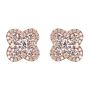 Damaso 18K White Gold Quatrefoil Earring