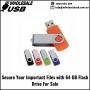 Secure Your Important Files with 64 GB Flash Drive For Sale